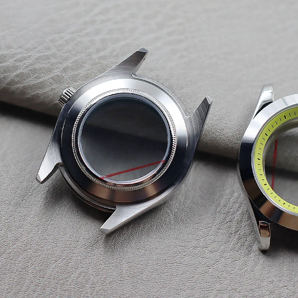 Seiko NH35 case 41mm stainless steel sapphire glass case is suitable for NH35 NH36 sports metal transparent watch accessories.