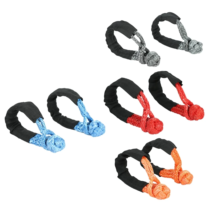 

2PCS 1/2Inch X 22Inch Traction Recovery Strap Soft Hook And Loop Rope Synthetic Recovery Strap 43000LBS Breaking Power Blue