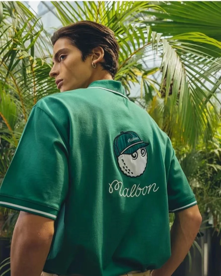 

Мужские рубашки для гольфа malbon 2022, летняя футболка с коротким рукавом, одежда для гольфа