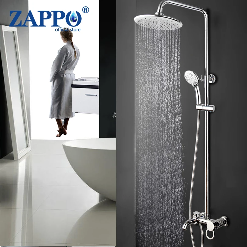 

Смеситель для душа ZAPPO, настенный тройной кран для ванной комнаты, набор для горячей и холодной воды, 1 ручка