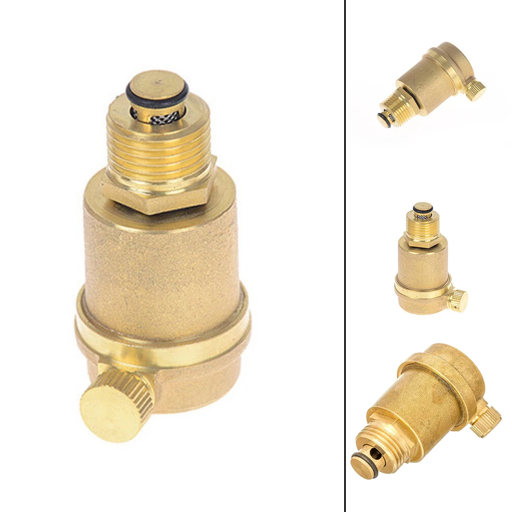 

1pc Brass Gold Pressure Release Valve 1/2" BSP Dia 40mm 1.6MPa Solar Water Heater Automatic Air Vent Hardware Accessories