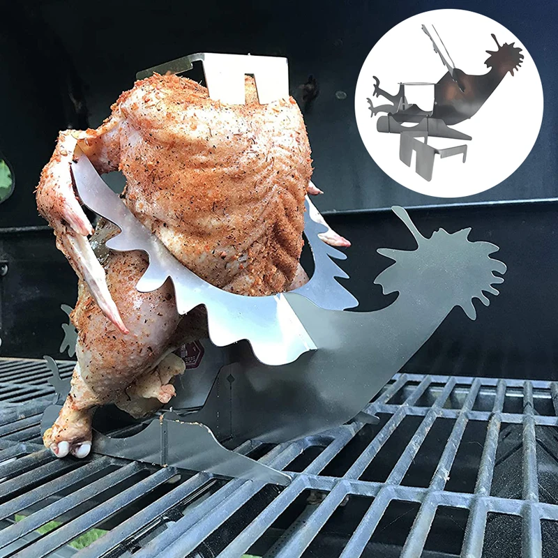 Портативная подставка для курицы пивной Американский Мотоцикл барбекю уличная