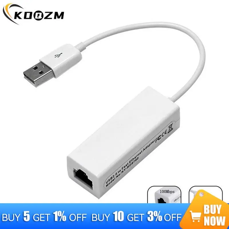 

USB 2.0 To Internet RJ45 Lan For Windows 7/8/10/XP Laptop USB Ethernet Adapter 10/100Mbps External Drive-free Network Card