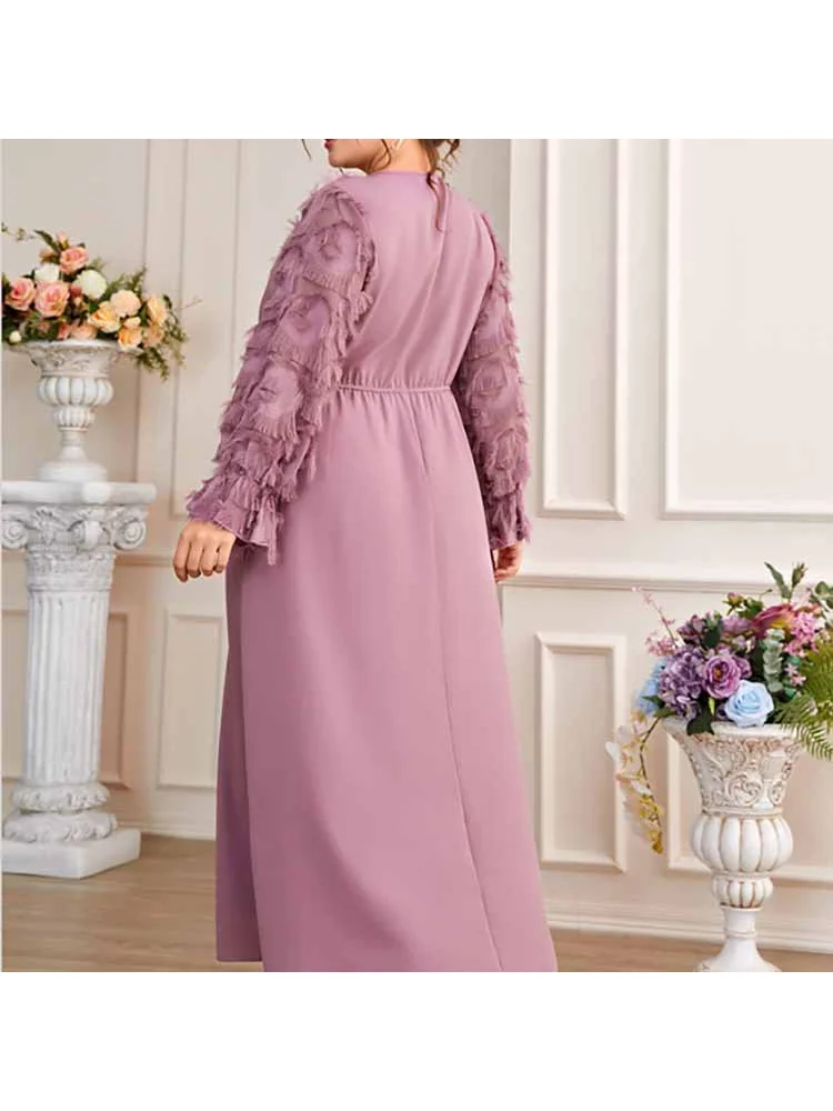 Waistband pullover temperament long commuter dress large size women's dress plus size dresses  party dresses