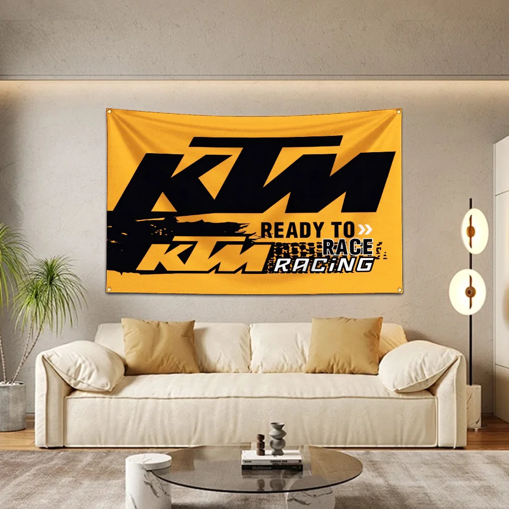 Флаг Ft для мотоцикла K-KT-m полиэстер цифровая печать баннер гаража настенное
