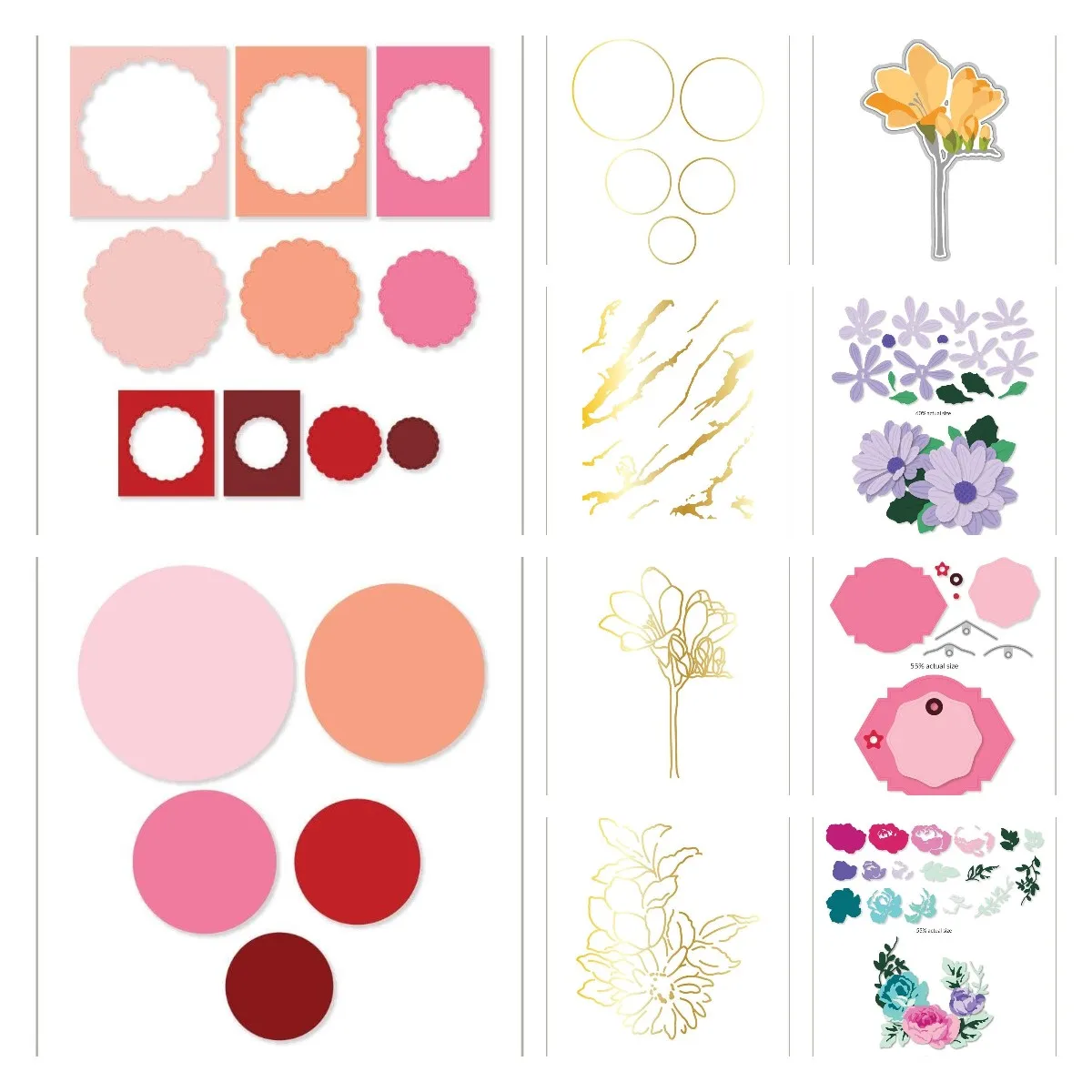

Exquisite Flower Metal Cutting Dies Stamps Stencil Hot Foil Scrapbooking Album Decoration Craft for DIY Greeting Card Making