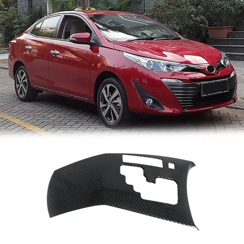 

Car Carbon Fiber Central Gear Shift Panel Control Panel Decal Interior Modification for Toyota VIOS 2016-2021