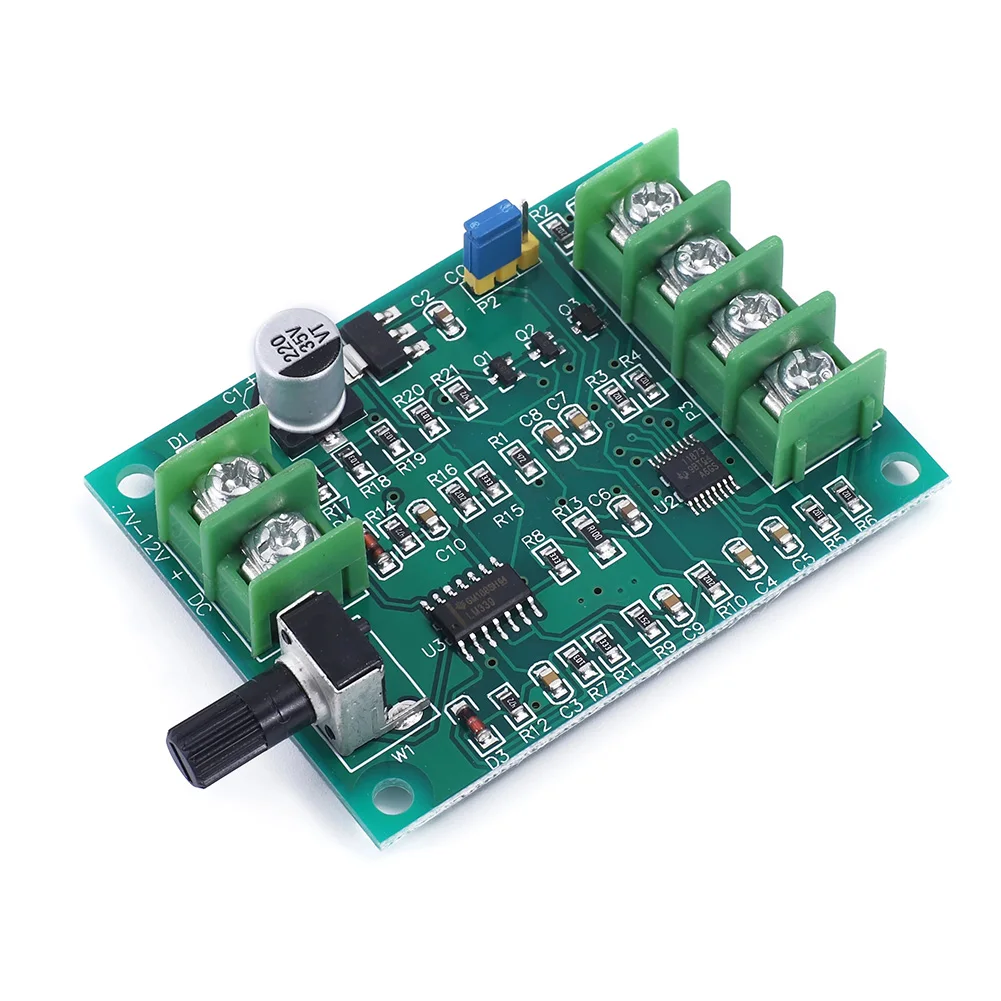 

7V 12V Brushless DC Motor Driver Controller Board With Reverse Voltage Over Current Protection For Hard Drive Motor 3/4 Wire