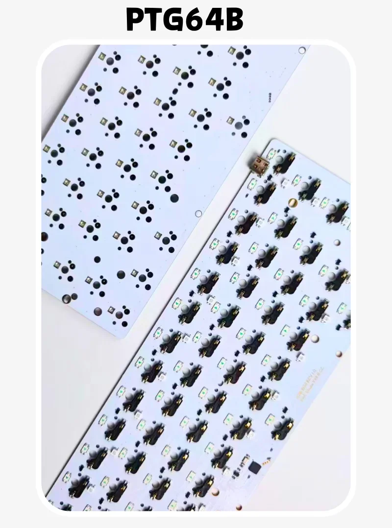 Проводная модель с 64-клавишами и возможностью горячей замены RGB PCB VIA поддержка