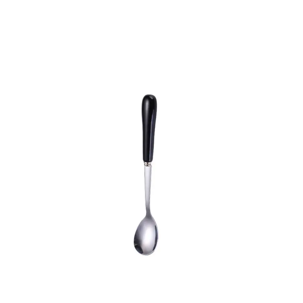 

Creative Stainless Steel Spoon Simple Solid Color Ceramic Handle Coffee Spoon Juice Drink Stirring Mixing Spoon Tableware Gift