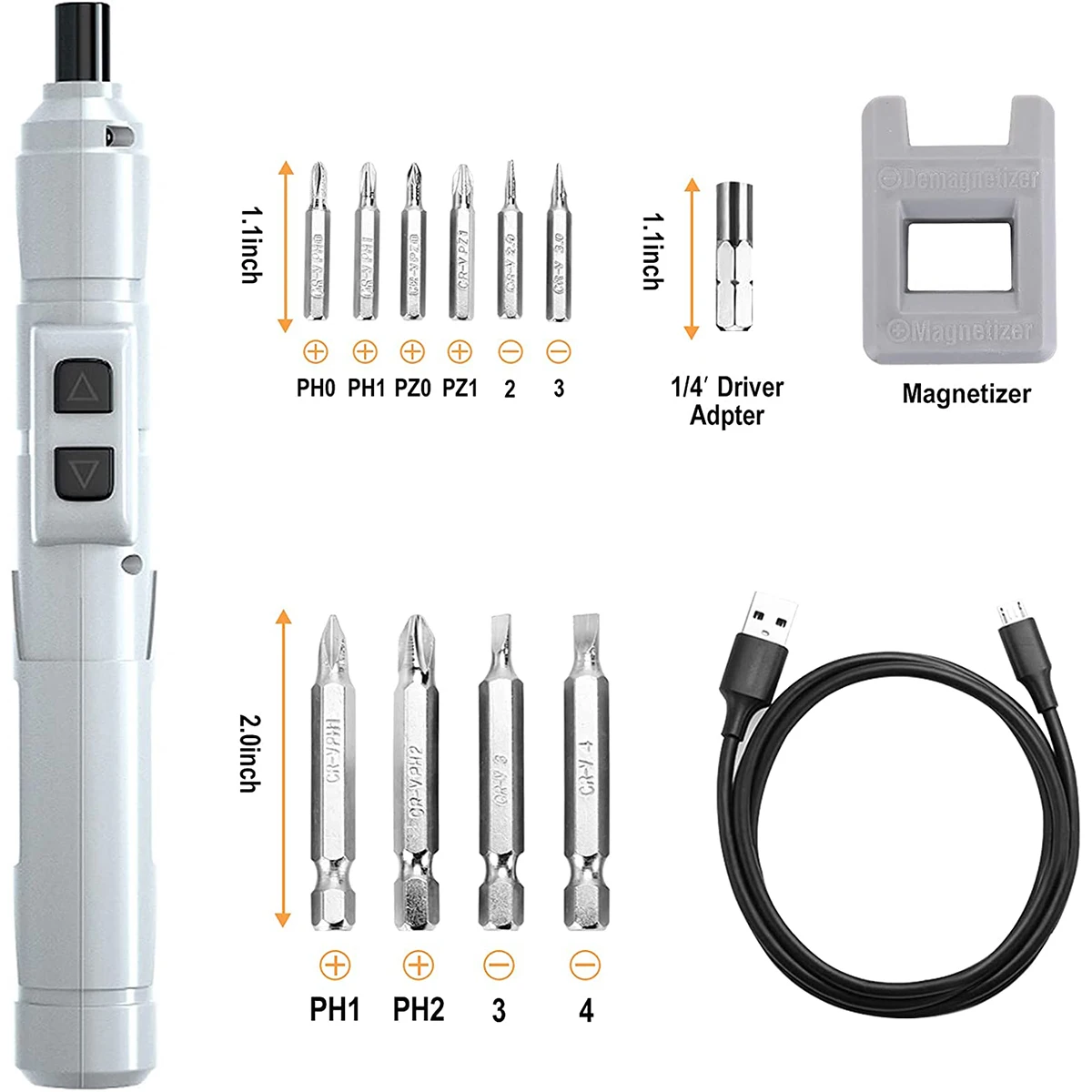 

250RPM Electric Screwdriver Rechargeable Cordless Screwdriver with Pen-shaped Portable Power Screwdriver for Carpenter Repair