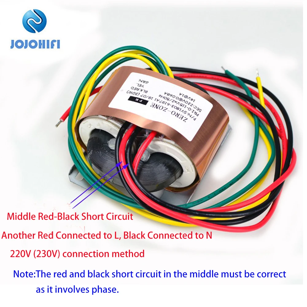 Трансформатор мощности R Niu 30VA PRT06B 300V @0.04A 14 в @ 1A