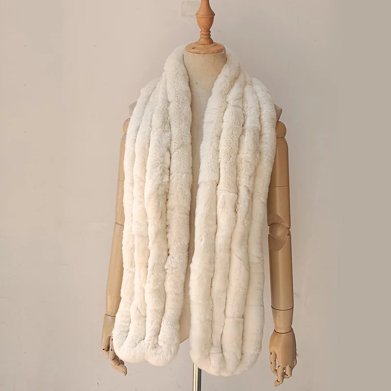 Женский длинный теплый шарф Элегантные Роскошные зимние шарфы из натурального
