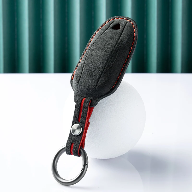 

Для Tesla модель Y Модель 3 высококлассная Алькантара ключ чехол пульт дистанционного управления защитная фотография для мужчин и женщин украшение автомобиля