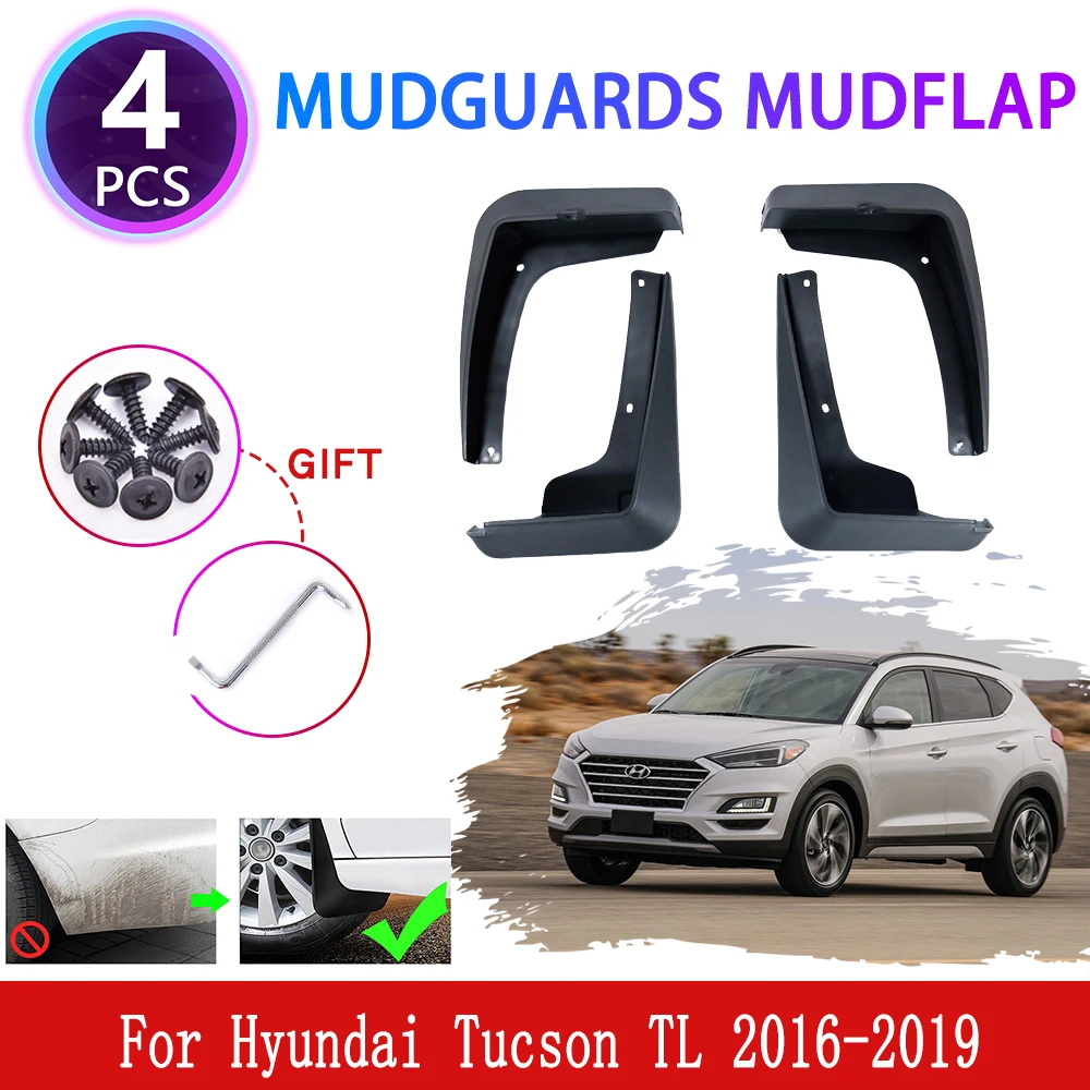 4x для Hyundai Tucson TL 2016 2017 2018 2019 2020 Брызговики защитные крышки аксессуары - купить по