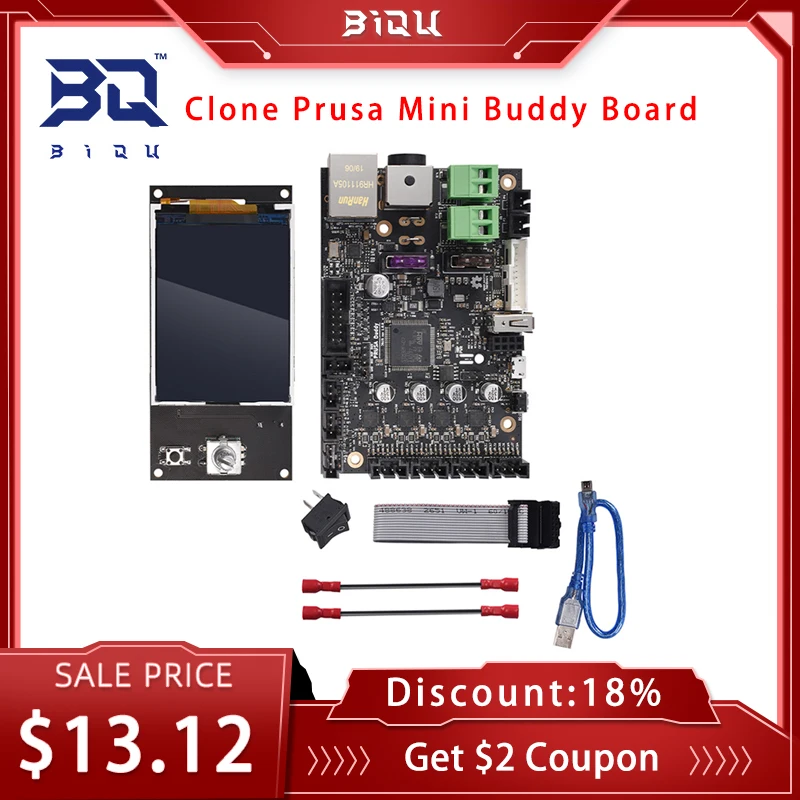 Clone Prusa Mini Buddy Board Integrated TMC2209 Driver MINI LCD28 V1.0 Screen Compatible with Prusa Firmware