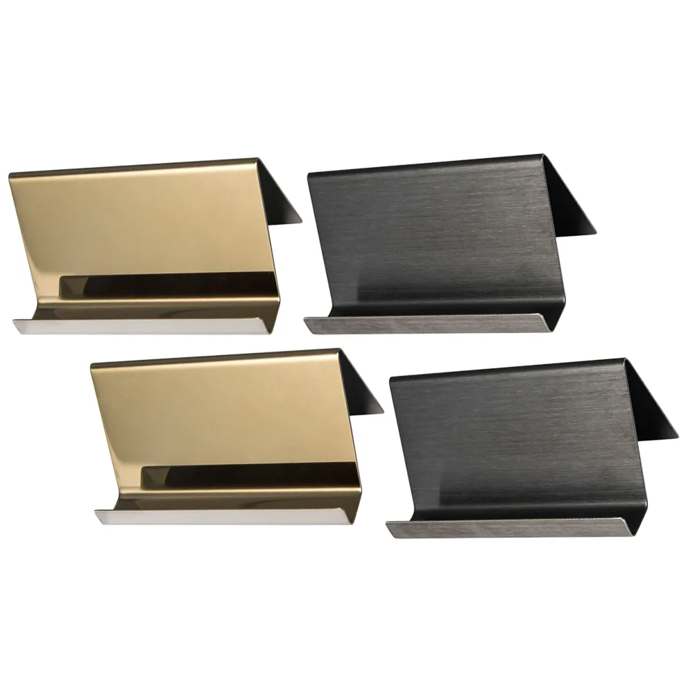 

Cute Glasses Holder Stainless Steel Business Card Desktop Phone Stand Name Base