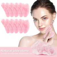 natural jade gua sha scraper board massage rose quartz jade guasha stone for face neck skin lifting wrinkle remover beauty care