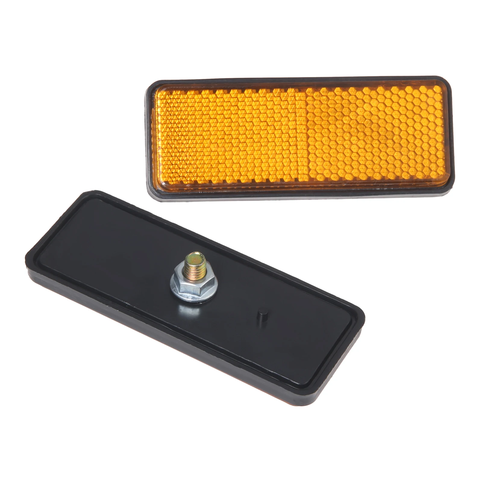 

2 или 1 шт. прямоугольная отражающая пластина для мотоцикла, предупреждающий отражатель, пластиковый желтый/красный для ATV, велосипеда, скутера, мотоцикла, аксессуары