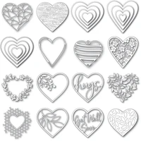 valentine heart metal cutting dies for new arrivals 2022 scrapbooking flower leave hugs frame card craft supplies no stamp