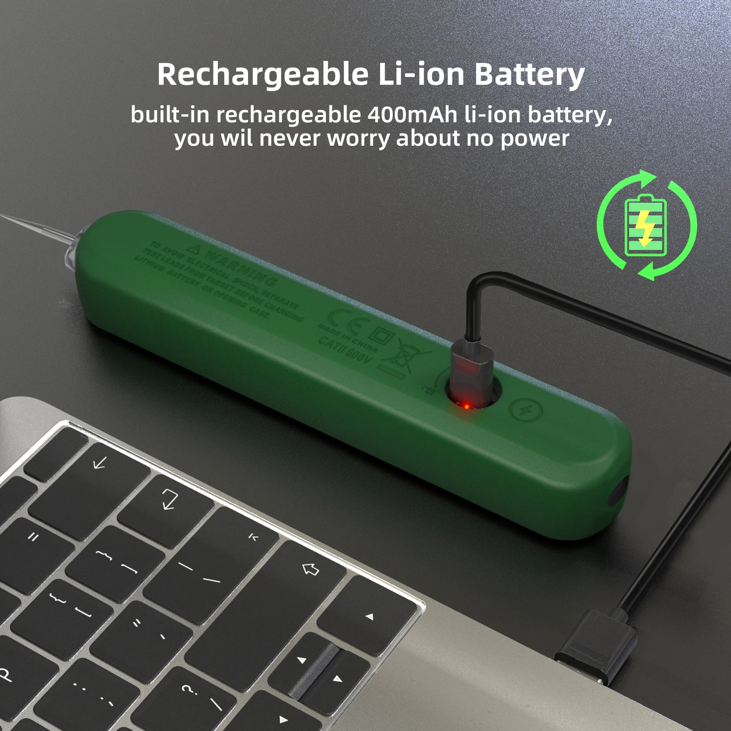 BSIDE USB зарядка электрика Тестер Напряжения Ручка умное Бесконтактное обнаружение