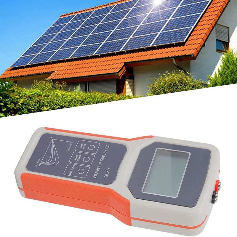 

LCD Solar Tester, Digital Solar Power Meter LCD Solar Panel Multimeter Solar PV Panel MPPT Tester For Photovoltaic Panel