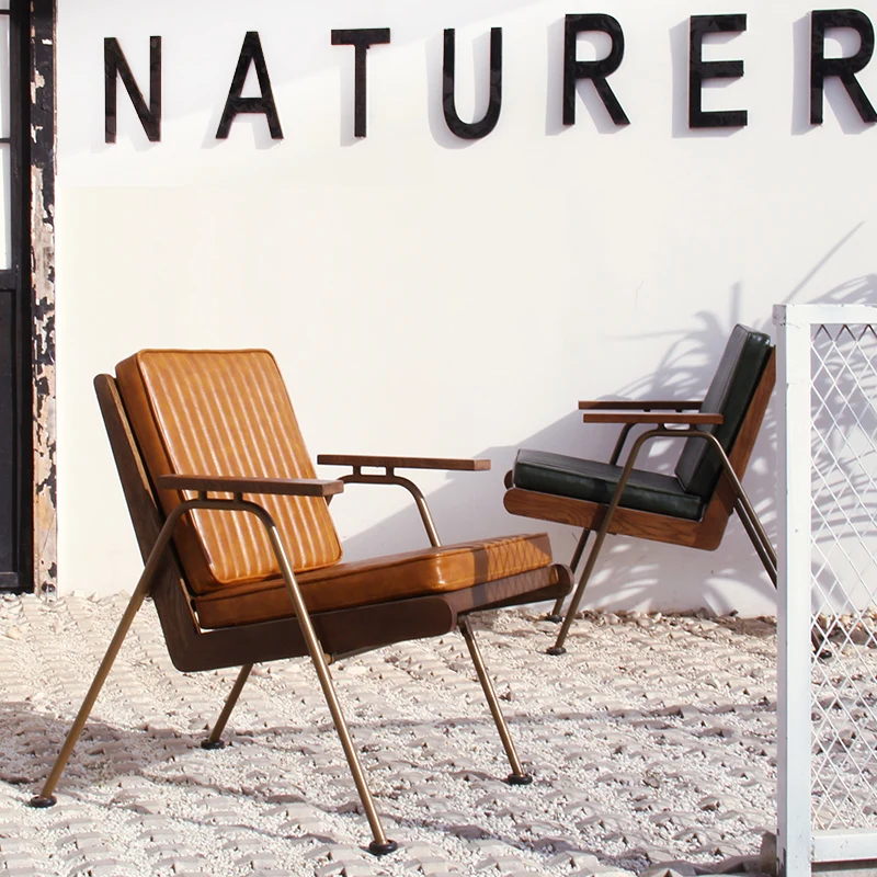 Bar Coffee Shop Leisure Leather Sofa Chair