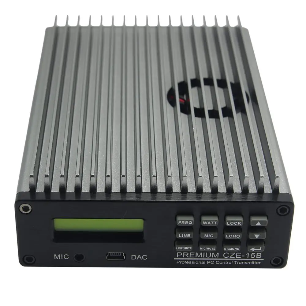 

CZE-15B 0W-15W Professional PC Control PLL FM Transmitter Radio Broadcast