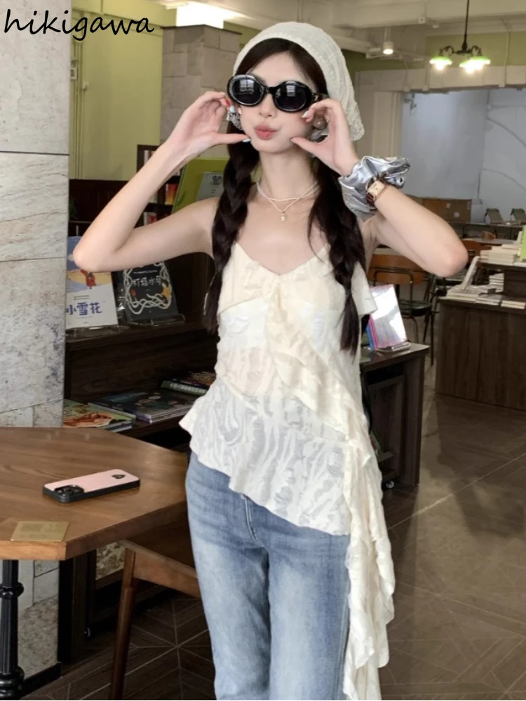 Женская одежда пикантный жилет на бретельках 2024 женская приталенная однотонная