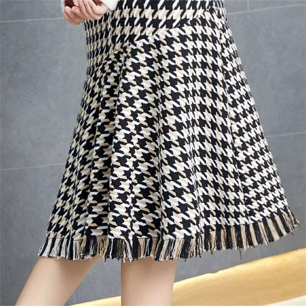 Женская юбка-годе средней длины плиссированная юбка с запахом на ягодицах