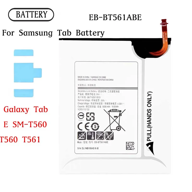 Enlarge EB-BT561ABE Battery For Samsung GALAXY Tab E T560 T561 SM-T560 Repair Part Original Capacity TABLET Batteries Bateria