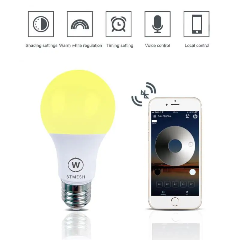 

WiFi Smart Bulb Bluetoothes 4.5W LED Light Warm White Light Timer Lamp Bulbs App Voice Control Home Life Lighting With Alexa