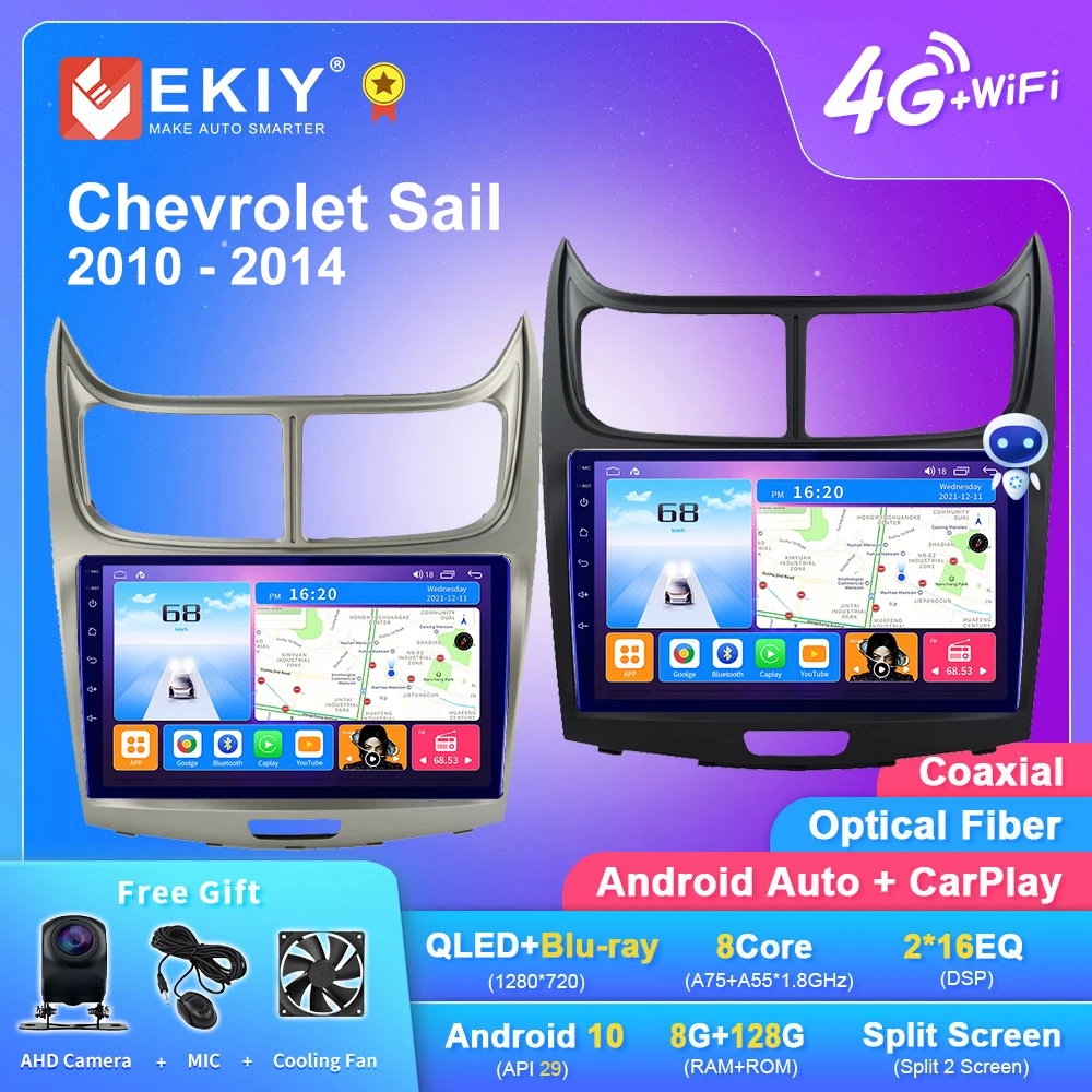 

EKIY T7 QLED DSP Android Auto Radio For Chevrolet Sail 2010 - 2014 Stereo Car Multimedia Video Player 2din Carplay GPS Navi DVD