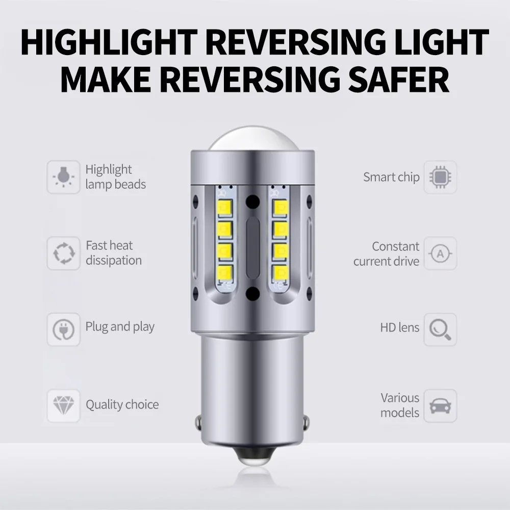 2 шт. светодиодные лампы T15 1156 P21W BA15S T20 W16W WY21W W21W