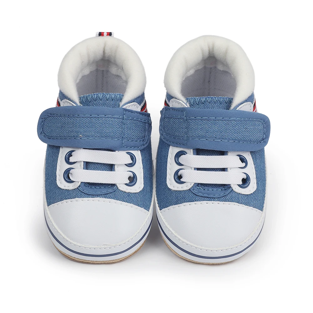 

Autumn Newborn Baby Boys Soft Sole Infant Canvas Sneakers Toddler Shallow Shoes Infant Crib Prewalker 0-18M For Newbron For Baby