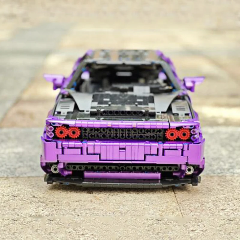 nie będziesz 152910 ny fioletowy super samochód sportowy hipercar klocki DIY Puzzle zabawki edukacyjne świąteczne prezenty dla dzieci