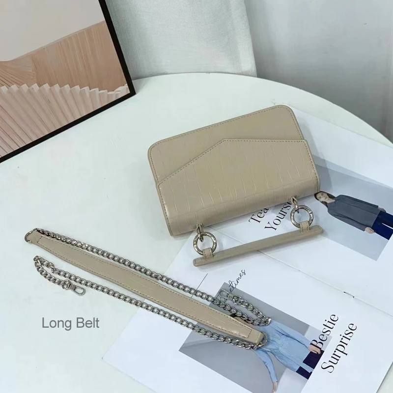 Fashion Lady Crocodile Leather Bag Tote Cow Split Leather Shoulder Bag Luxury Design Small Tote Purse Handbag