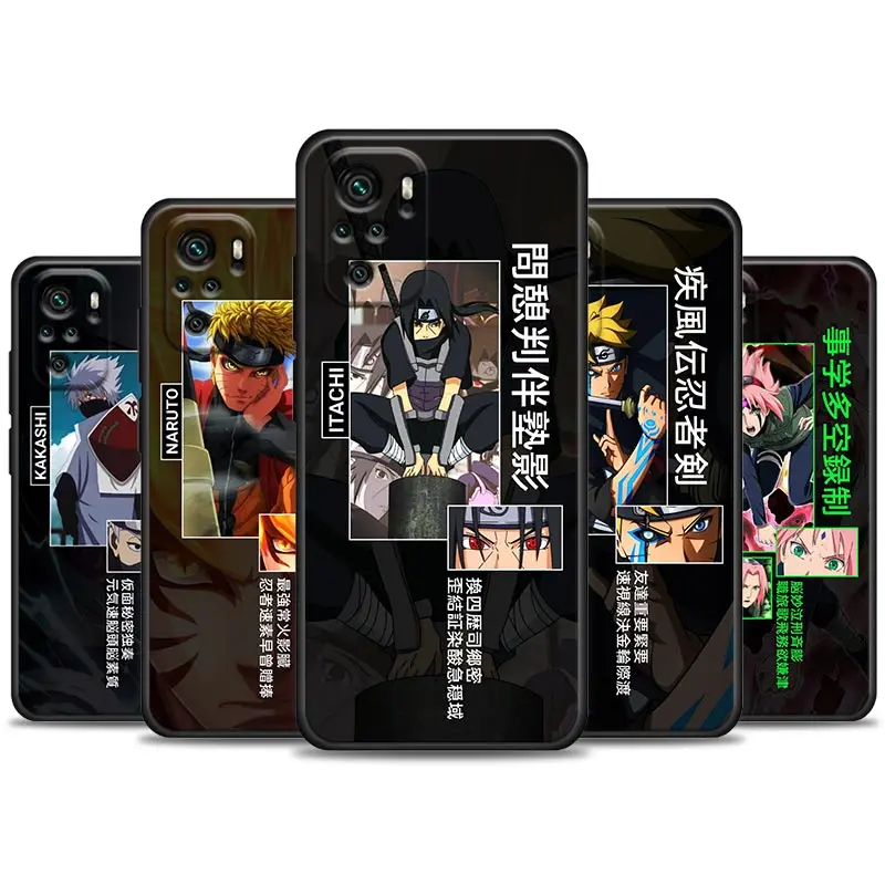 

Naruto Phone Case For Xiaomi Redmi Note 11 10 9 8 Pro 9S 8A 10S 11S Cover For Red mi 8Pro 10Pro Coque Kakashi Kakashi Pain Anime