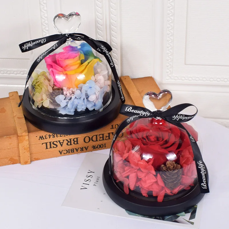 

10*8cm Bird Top Glass Dome Dustproof Base Home Decoration Diameter=10cm Height=8cm Glass Cover Wedding Favor Gift