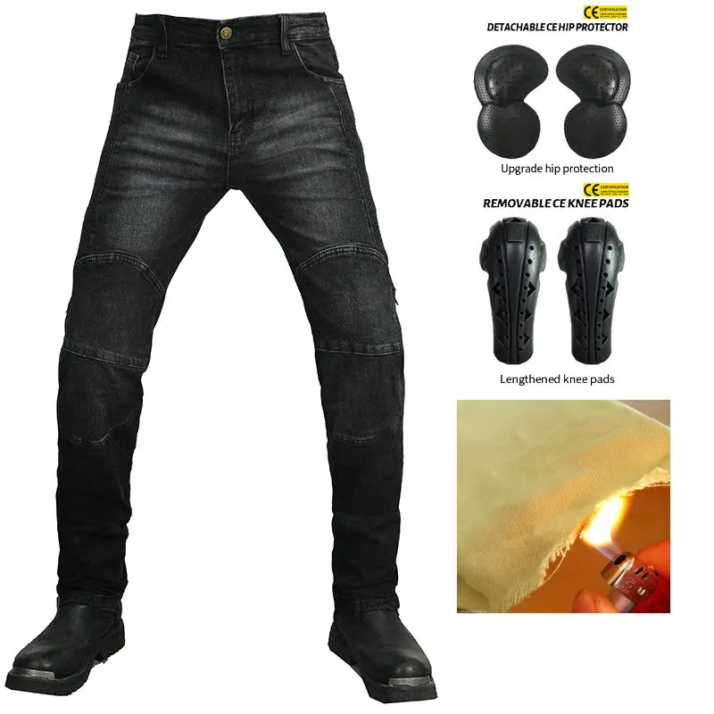 Motorcycle Jeans Aramid Thicker Double Protection Cycling Pants Adjustable protector  Protective Gear Riding Racing Pants enlarge