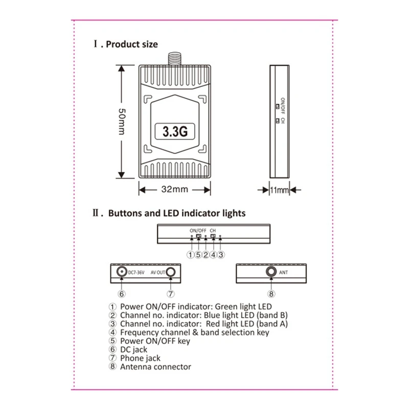 Комплект приемника 3 3G VRX для FPV RC Racing Drone VRX-приемника дальнего действия