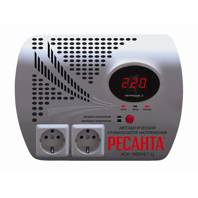 Стабилизатор напряжения РЕСАНТА АСН 1000 Н2/1 Ц (Входное напряжение 140 260 В защита от