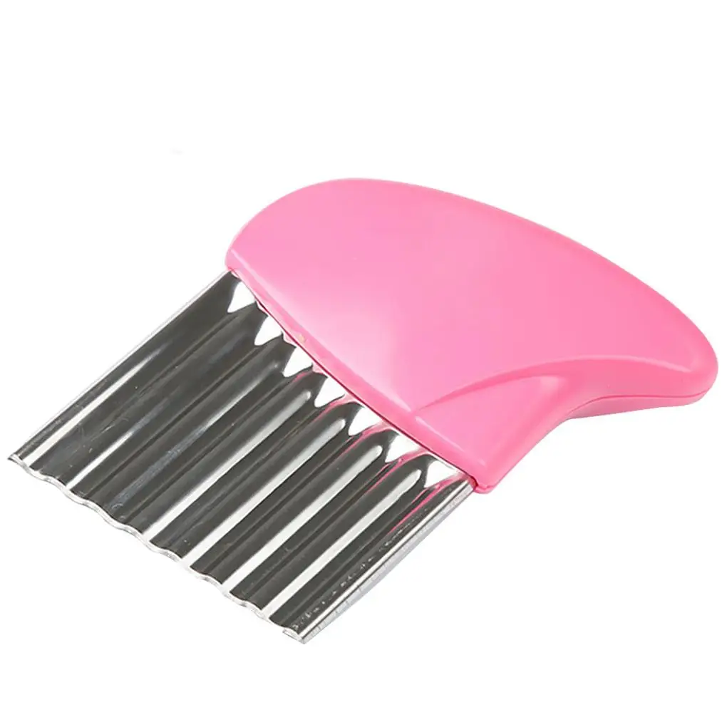 

Potato Wavy Slicer Stainless Steel Fruit and Vegetable Wavy Chopper Potato Carrot Chip French Fry Crinkle Slicer