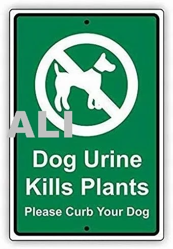 Знак безопасности Ylens 8x12 опасности Собака Убивает мочу Растения Пожалуйста