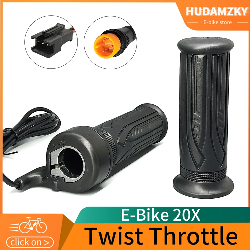 

E-Bike Electric Scooter Right Handle 20X Full Twist Throttle 24V 36V 48V 60V 72V Waterproof/SM Connector