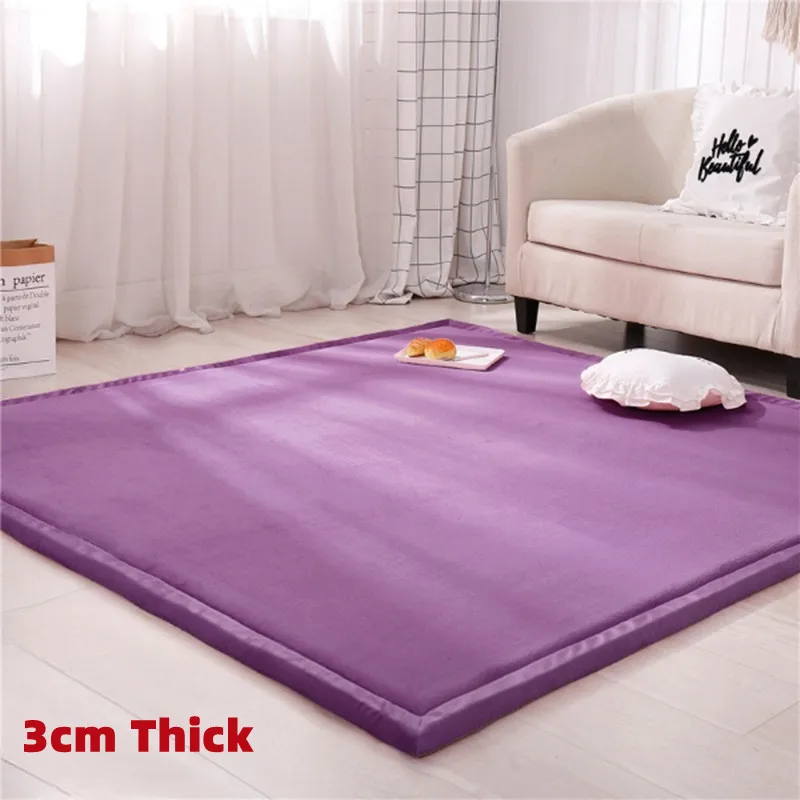 Татами ковры для гостиной детские игровые коврики утолщенные 3 см коралловые