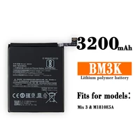 100 orginal xiaomi phone battery bm3k 3200mah high quality replacement battery for xiaomi mi mix 3 mix3 batteries