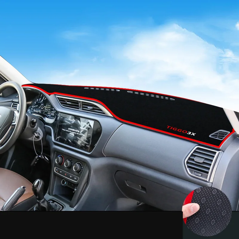 

Polyester Car Dashboard Mat Sun Shade Pad Cover for Chery Tiggo 3X 2018 2019 Heat Insulation Accessories Auto 2021 2020 2022