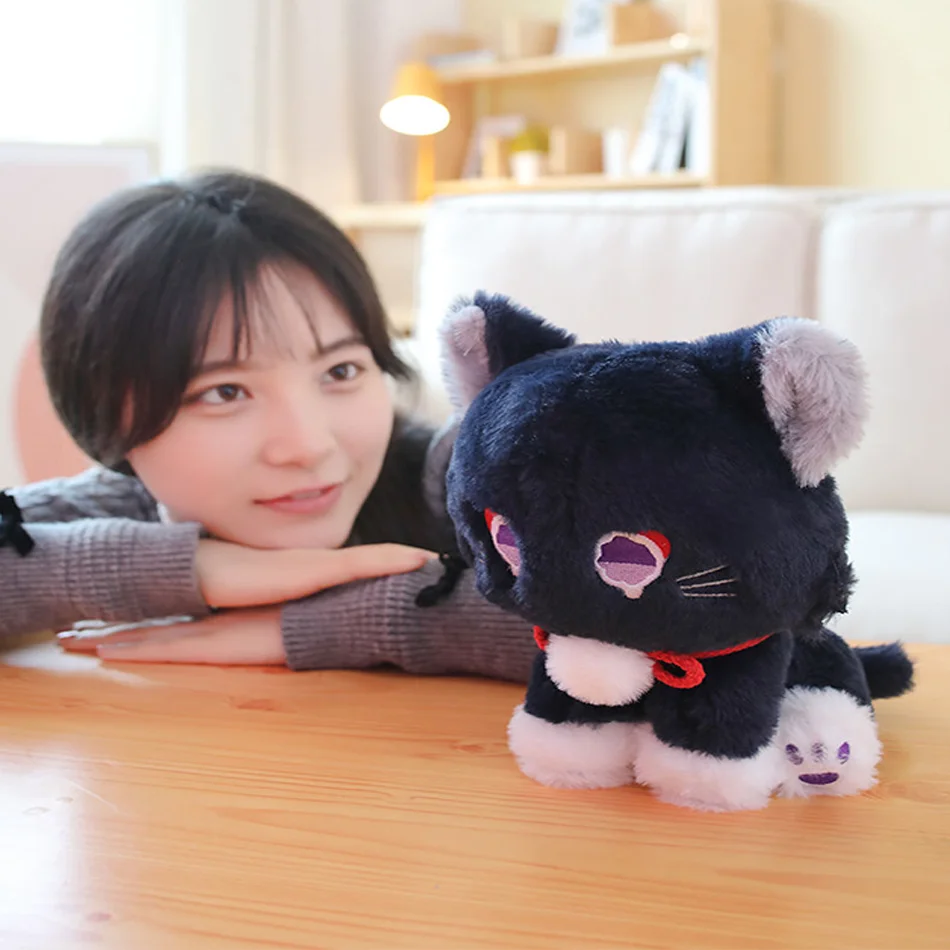 Genshin Impact Черный Скарамуш Плюшевая игрушка Мягкая хлопковая наполнитель Унисекс