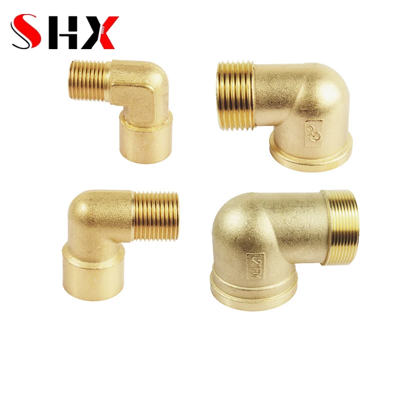 

Латунный фитинг для труб, 1/8 дюйма, 1/4 дюйма, 3/8 дюйма, 1/2 дюйма, x наружная резьба, 90 градусов